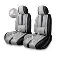 thumbnail image 1 of Premium Car Seat Covers for Honda Accord 2002,Comfortable Leather Seat Covers for Accord,Waterproof Anti-slip Car Seats Protectors for 2 Seats(Black+Gray), 1 of 6