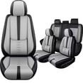 thumbnail image 1 of Premium Car Seat Covers for Hyundai 99% Car Models,Breathable Leather Seat Covers for Hyundai,Waterproof Anti-slip Car Seats Cushions for 5 Seats(Black+Gray), 1 of 7