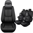 thumbnail image 1 of Premium Car Seat Covers for Hyundai 99% Car Models,Breathable Leather Seat Covers for Hyundai,Waterproof Anti-slip Car Seats Cushions for 5 Seats(Black,Pillows), 1 of 7