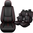 thumbnail image 1 of Premium Car Seat Covers for Hyundai 99% Car Models,Breathable Leather Seat Covers for Hyundai,Waterproof Anti-slip Car Seats Cushions for 5 Seats(Black+Red), 1 of 7