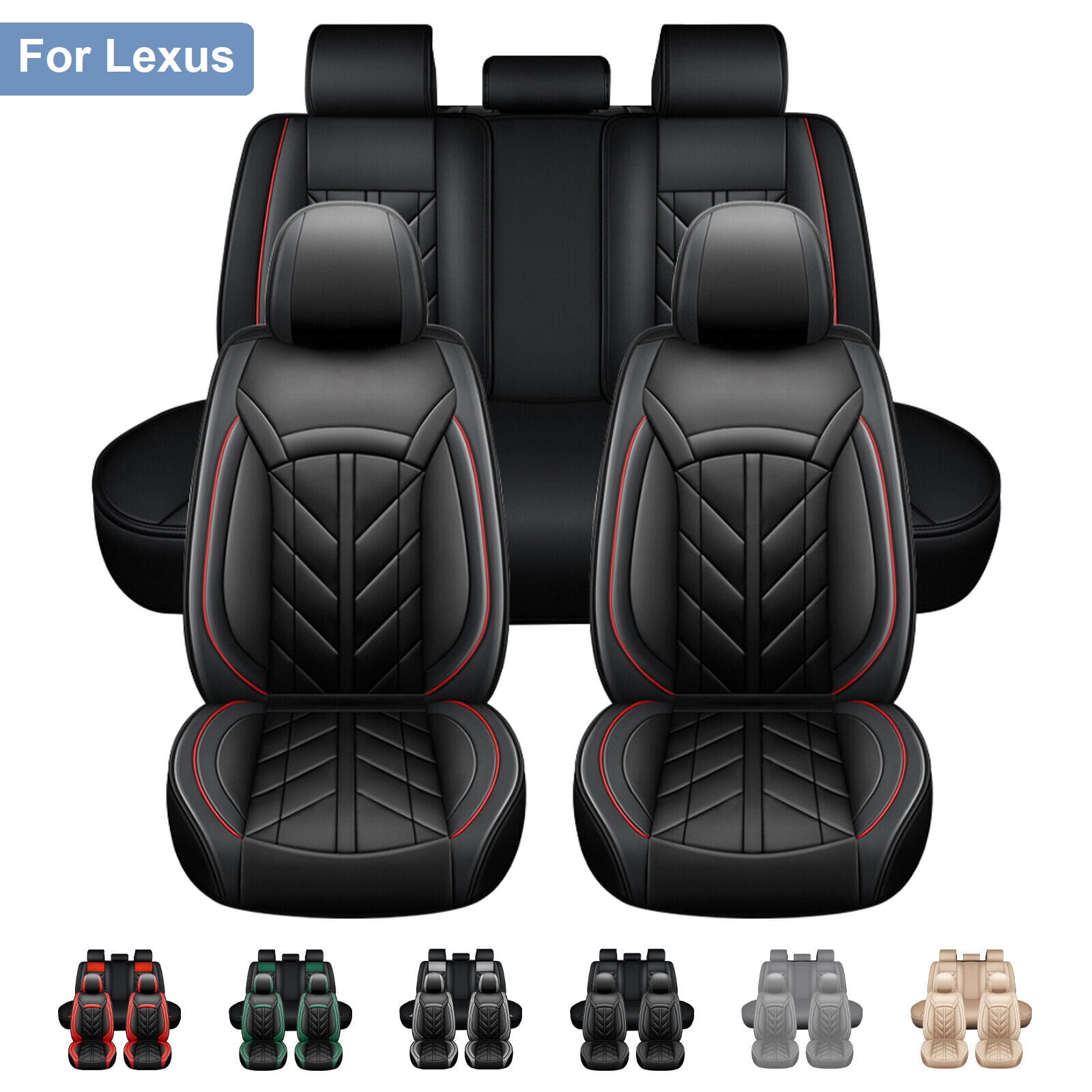 Premium Car Seat Covers for Lexus 5 Seats, Pu Leather Cushion Protector