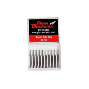 Glass Mechanix Round Carbide Drill Bit Set 10-Piece Precision Bits for Metal & Plastic
