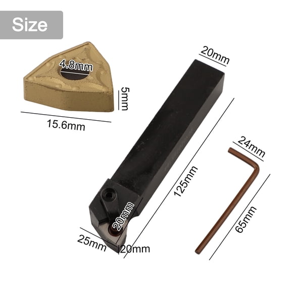Premium Carbide Inserts And 20Mm Lathe Turning Tool Holder For Steel Machining Smile Home