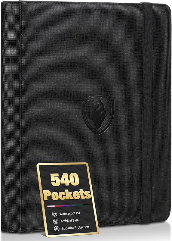 1280 Card Binder Collector Album - 20 Pocket Pages Compatible With Pokemon, Sports, Yugioh, MTG And Other TCG - Trading Card Sleeve With Side Loading