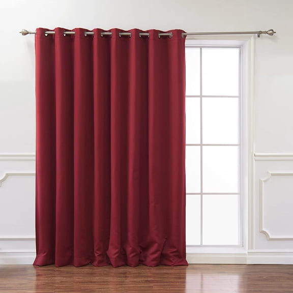 Premium Cardinal Red Wide Width Grommet Top Thermal Blackout Curtain 100" W x 84" L - 1 Panel