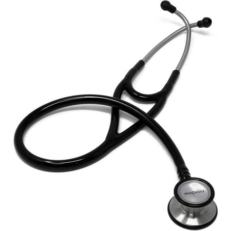 Premium Cardiology Stethoscope, Black Tube, 27 Inch