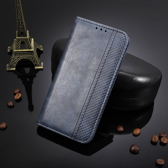 Premium Case for Google Pixel 7 Pro, Luxury PU Leather Wallet Case Classic Design with Card Holder Slot and Magnetic Closure Flip Fold Shockproof Durable Protective Phone Case,Darkblue