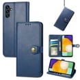 thumbnail image 1 of Premium Case for Samsung A15 Wallet case with Credit Card Holder,Magnetic Closure Flip Book PU Leather Protective Cover with Wrist Strap Pocket Kickstand for Samsung Galaxy A15, Blue, 1 of 6