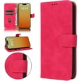 thumbnail image 1 of Premium Case for Samsung Galaxy S24 with Wrist Strap,PU Leather Flip Kickstand Case for Women Men with Wallet RFID Blocking Card Holder Magnetic Closure Shockproof Phone Cover,Rose, 1 of 7