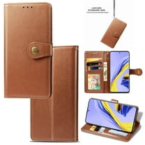 Premium Case for Samsung S10 Plus Wallet case with Credit Card Holder,Magnetic Closure Flip Book PU Leather Protective Cover with Wrist Strap Pocket Kickstand for Samsung Galaxy S10 Plus, Brown