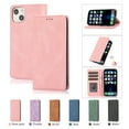 thumbnail image 1 of Premium Case for iPhone 13, Vintage PU Leather Wallet Case RFID Blocking Card Slot Kickstand Strong Magnetic Closure Shockproof TPU Interior Flip Folio Classic Book Case For iPhone 13,Rosegold, 1 of 1