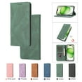 thumbnail image 1 of Premium Case for iPhone XR, Vintage PU Leather Wallet Case RFID Blocking Card Slot Kickstand Strong Magnetic Closure Shockproof TPU Interior Flip Folio Classic Book Case For iPhone XR,Green, 1 of 5