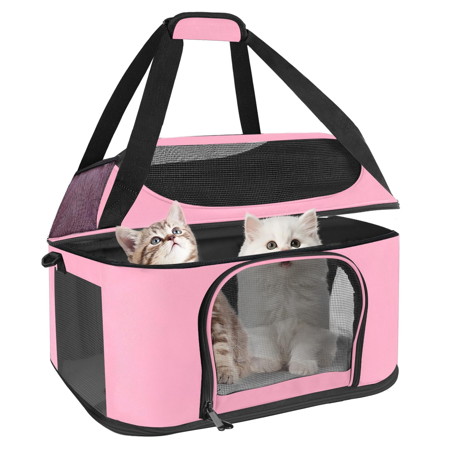 Premium Cat Carrier for Pets Up to 20 Lbs, Cat Travel Bag Soft-Sided Backpack Pet Carriers with Padded Shoulder Strap, Dog Carrier for Small Dogs Puppy Carry Airline Approved