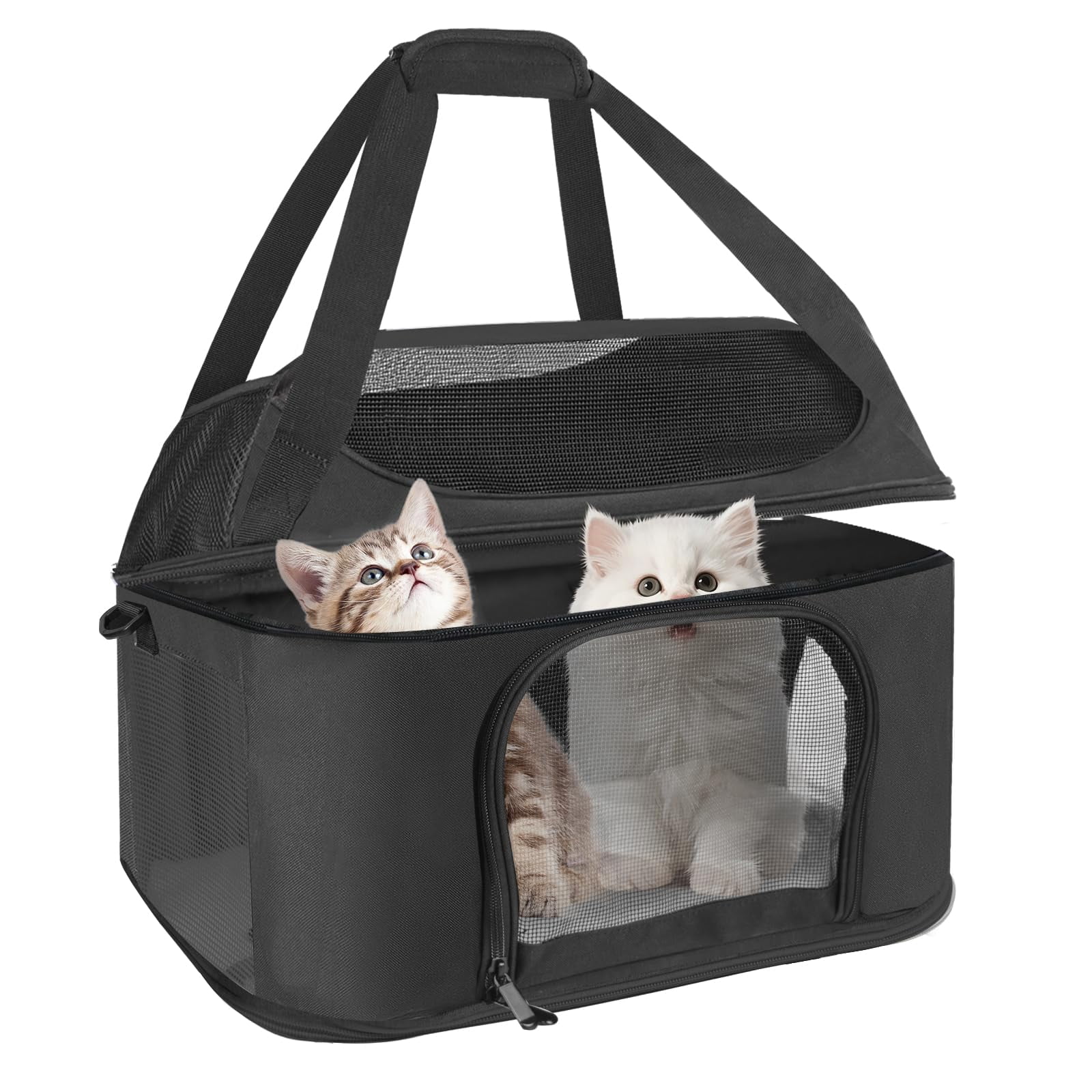 Premium Cat Carrier for Pets Up to 20 Lbs, Cat Travel Bag Soft-Sided Backpack Pet Carriers with Padded Shoulder Strap, Dog Carrier for Small Dogs Puppy Carry Airline Approved