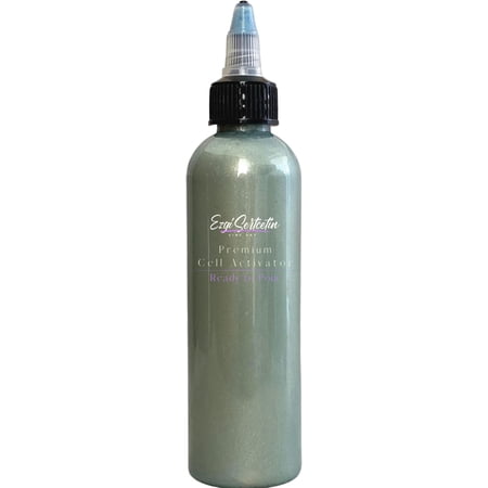 Premium Cell Activator | Ready to Pour | Create Perfect and Unique Cells in your Painting Works | 4oz by Volume | by Ezgi Sertcetin | Metallic Fresh Azurre