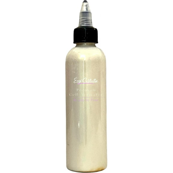 Premium Cell Activator | Ready to Pour | Create Perfect and Unique Cells in your Painting Works | 4oz by Volume | by Ezgi Sertcetin | Metallic Pearl Diamond