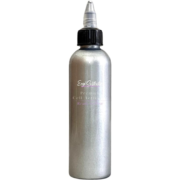 Premium Cell Activator | Ready to Pour | Create Perfect and Unique Cells in your Painting Works | 4oz by Volume | by Ezgi Sertcetin | Metallic Silver