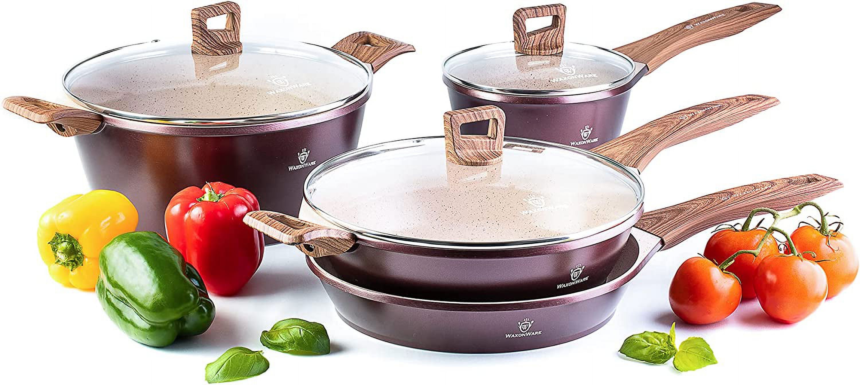 Premium Ceramic Cookware Set Granite Ceramic Pots and Pans Set Nonstick