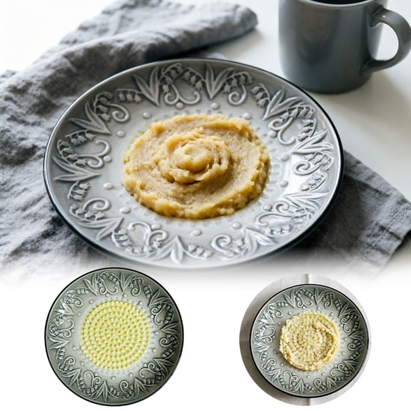 Ceramic Garlic Grater Plate,Exquisitely Handcrafted Ginger Grater Plate,Modern Design Multipurpose Grinder Plates Burnishing Machine For Fruits Vegetables Ginger Garlic Onion 5.1" Home Decor