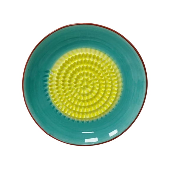 Premium Ceramic Garlic Grater Plate, for Garlic, Ginger, Chocolate, and More, Dishwasher Safe, for Kitchen Cooking Green