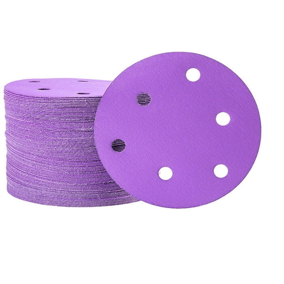Premium Ceramic Grain Sanding Discs 6 In 6 Hole Sandpaper Hook and Loop Grit 150