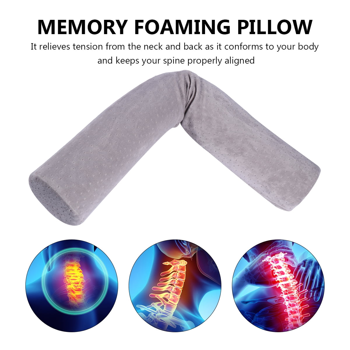Premium Cervical Bolster with Comfort Memory Foaming Support Neck Roll