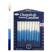 Premium Chanukah Candles Blue, Unscented, Light Blue & White