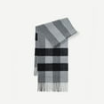thumbnail image 1 of Classic Plaid 100% Wool Scarf, 18.5 Micron Super Soft Winter Wrap with Fringe,190*31cm,5, 1 of 27