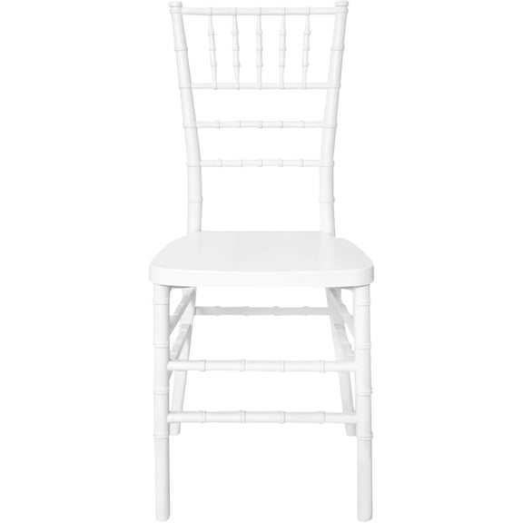 Premium Chiavari ToughResin Chairs for Formal Events, Banquets, Commercial/Residential, All-Occasions, FULLY ASSEMBLED(2, White)