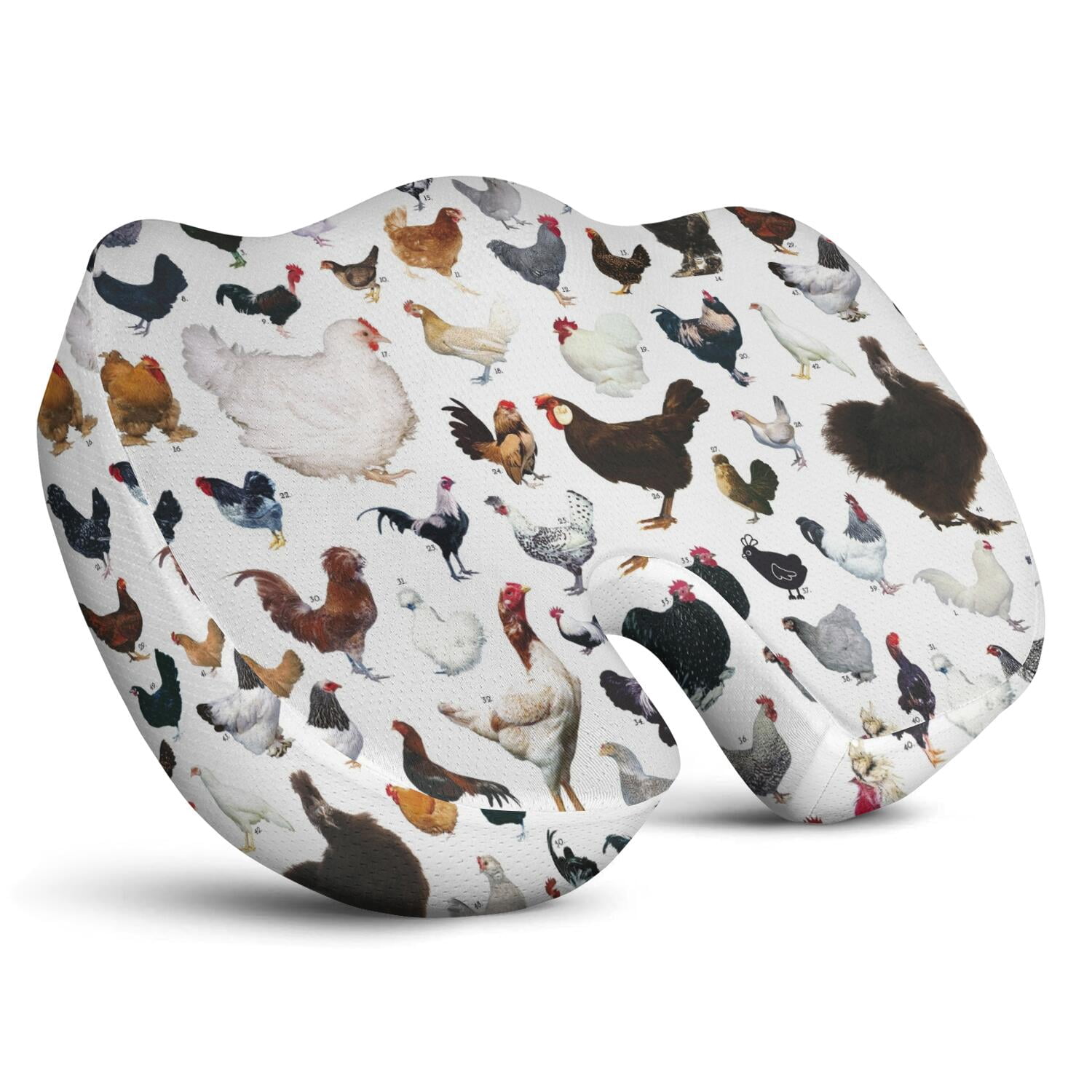 Chicken Rocking Chair Premium Chickens Pattern Memory Foam Seat Cushion Ergonomic Chair Pad ...