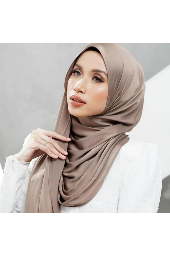 Premium Chiffon Hijab Head Scarf Shawl Wrap for Muslim Women Lightweight