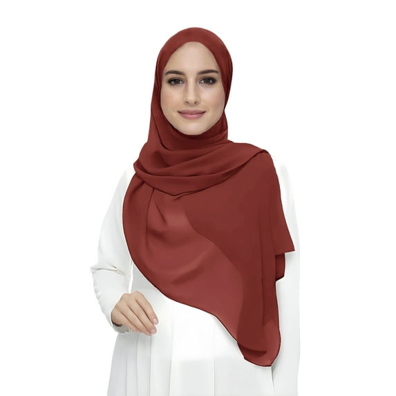 Premium Chiffon Hijab Head Scarf Shawl Wrap for Muslim Women Lightweight
