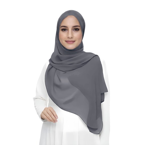 Premium Chiffon Hijab Head Scarf Shawl Wrap for Muslim Women Lightweight