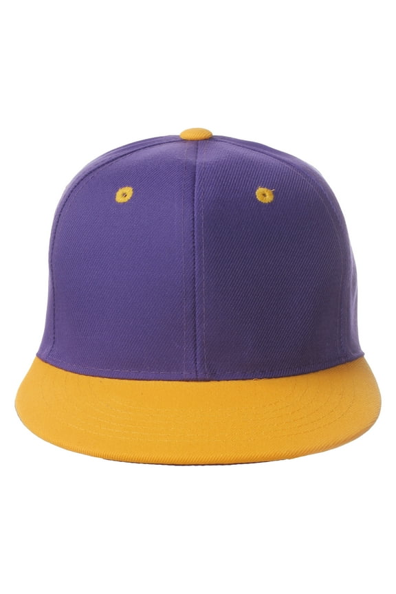 Premium Children Kids Snapback Flat Brim Bill Adjustable Adjustable Back Cap Hat (4-9 yrs)