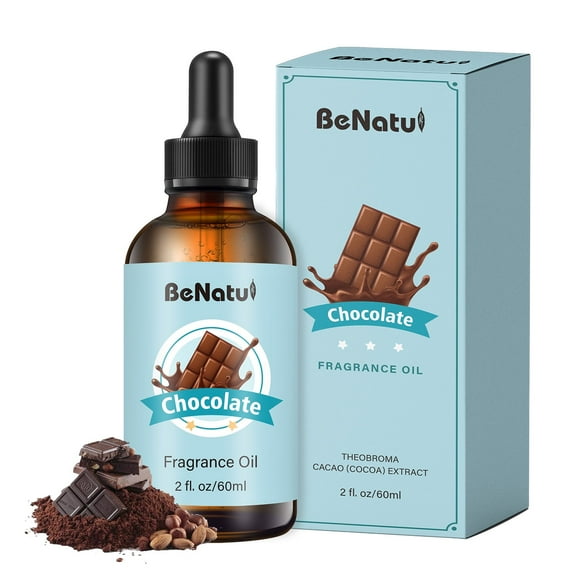 Benatu 60ml Chocolate Fragrance Oil - Gourmand Scent Family - Premium Scented Oil for DIY Soap Making, Candle Crafting & Home Diffusers - Rich Cocoa Aroma, Long-Lasting
