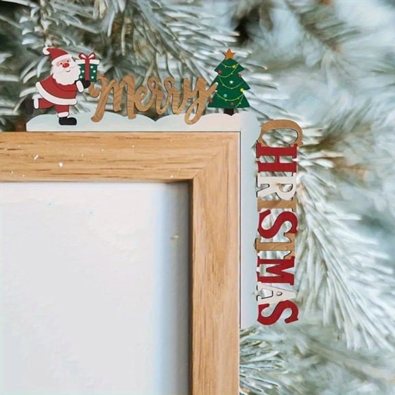 2PCS Christmas Door Decor Kit - Complete Holiday Set with Hanging Pendant & Edge Accents Festive Party & Home Decoration-Wall Pediments