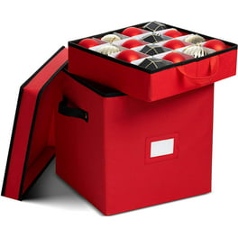 Sterilite 19 Gal. Stacker Ornament Box Infra Red Case of 4 