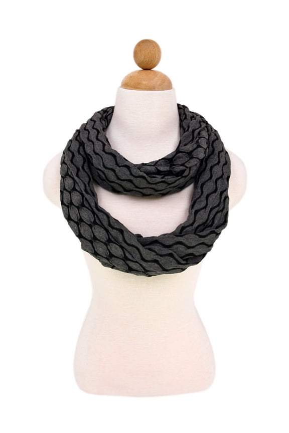 Premium Circle Wave 2 Tone Infinity Loop Scarf