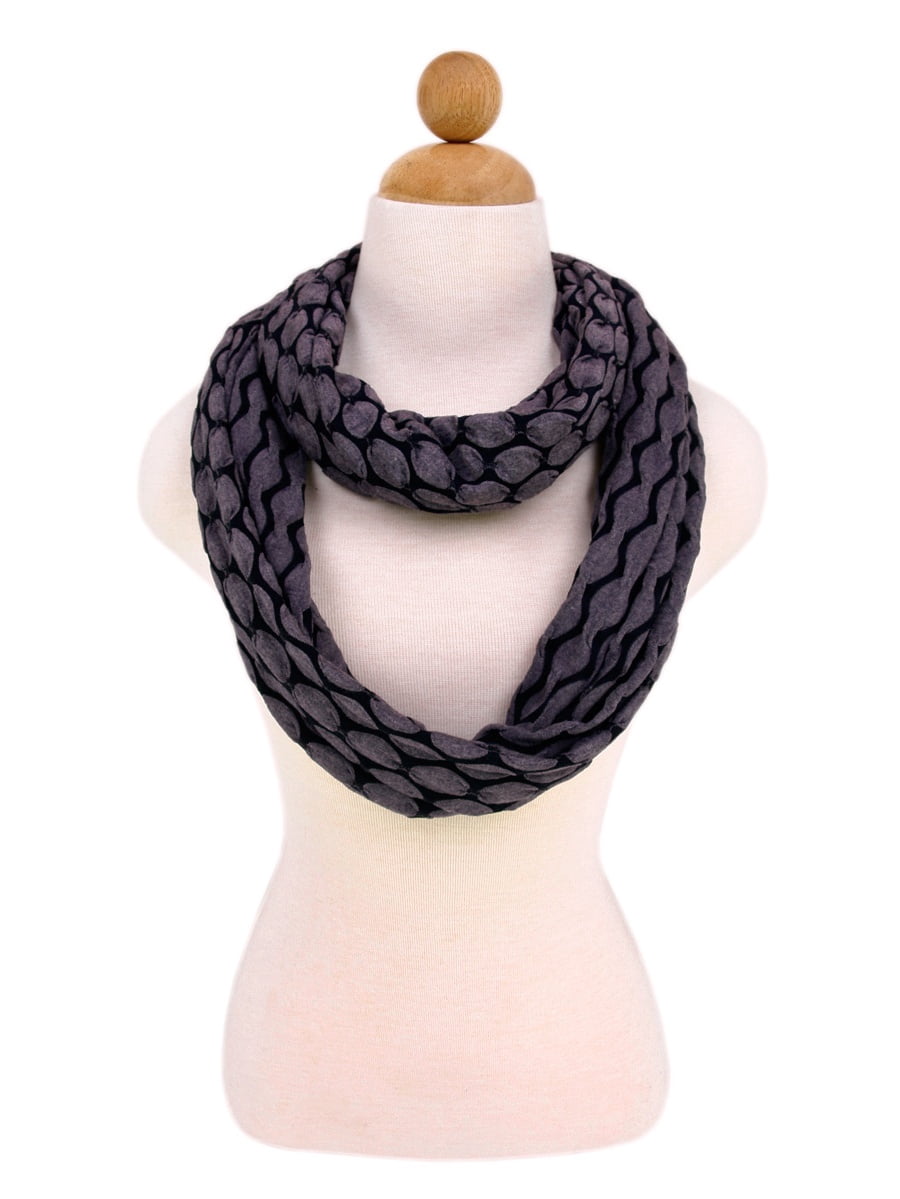 Small Loop Scarf Premium Circle Wave 2 Tone Infinity Loop Scarf - Walmart.com