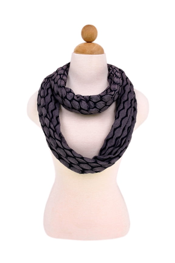 Premium Circle Wave 2 Tone Infinity Loop Scarf