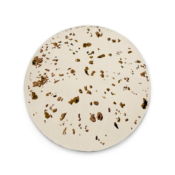 Premium Circular Rug with Abstract Design made with 100% New Zealand Wool Best Suites in your Living Room