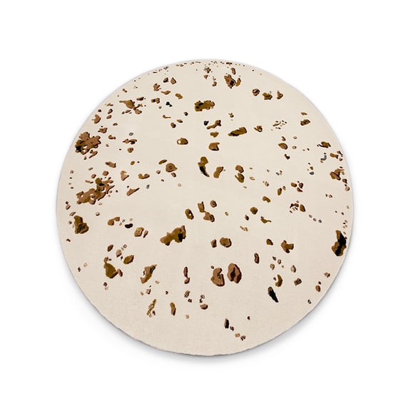 Premium Circular Rug with Abstract Design made with 100% New Zealand Wool Best Suites in your Living Room