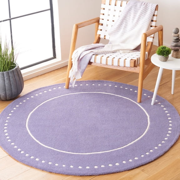 Premium Circular Rug with Dotted Patterns made with 100% New Zealand Wool that Suites in your Anyroom
