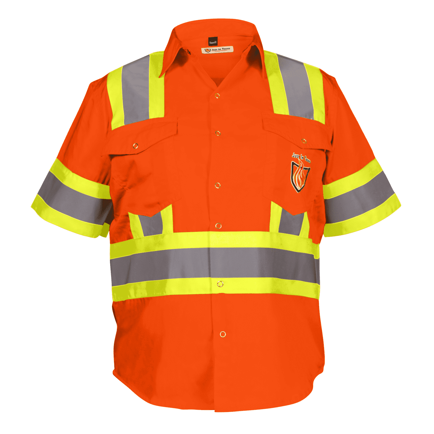 Premium Class 3 High Visibility Hi Vis Safety Shirt - Half Sleeve - 65 ...