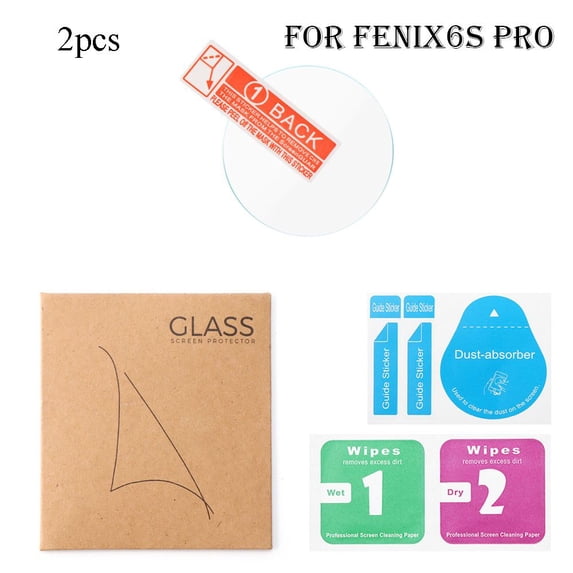 Premium Classic 9H Clear Screen Protectors Protective Film Guard Cover Tempered Glass 2PCS FOR FENIX6S PRO