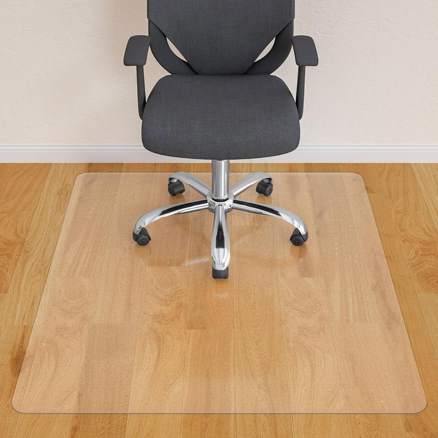 Premium Clear Extra Large Office Chair Mat for Hardwood Floors 45" x