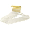 thumbnail image 1 of Premium Clear Invisible Acrylic Hangers, Crystal Plastic Hangers with Bling Gold Glitter Ultra Slim & Space Saving Suit Hangers, 1 of 4