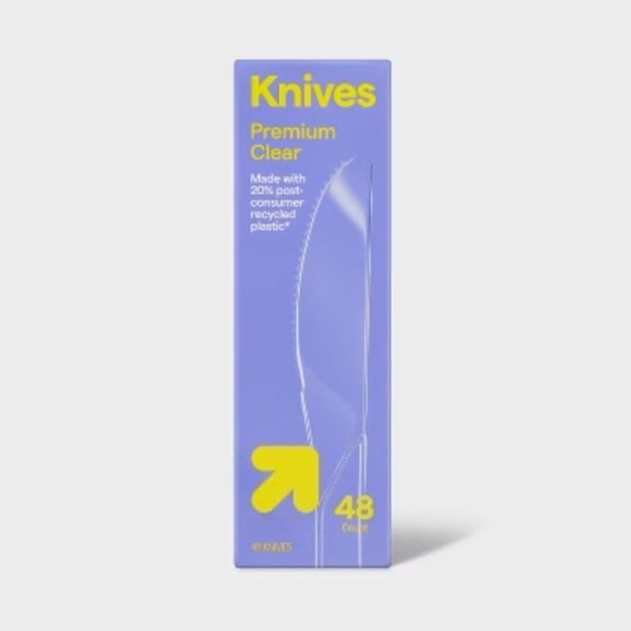 Premium Clear Plastic Knives - 48ct