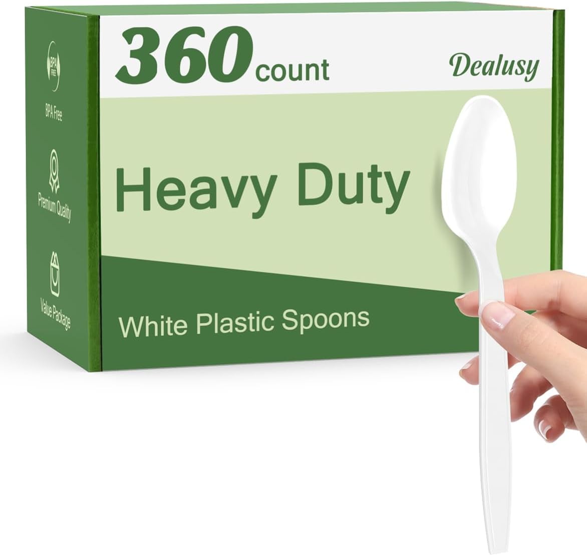 Premium Assorted Glad Crystal Clear Heavy Duty Plastic Forks, 24 Count