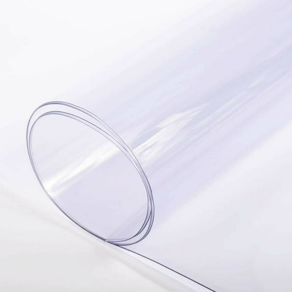 Premium Clear Plastic Vinyl Fabric Table Cover Protector Tablecloth for Dining Room Table 54" x 56'